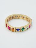 CB2388 Chicklet Stretch Bracelet - MiMi Wholesale