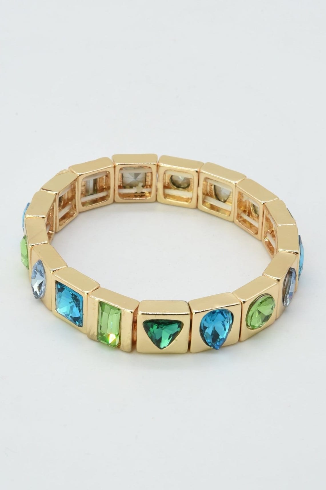 CB2388 Chicklet Stretch Bracelet - MiMi Wholesale