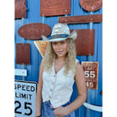 CBC0013 American Flag Tea Stain Cowboy Hat - MiMi Wholesale