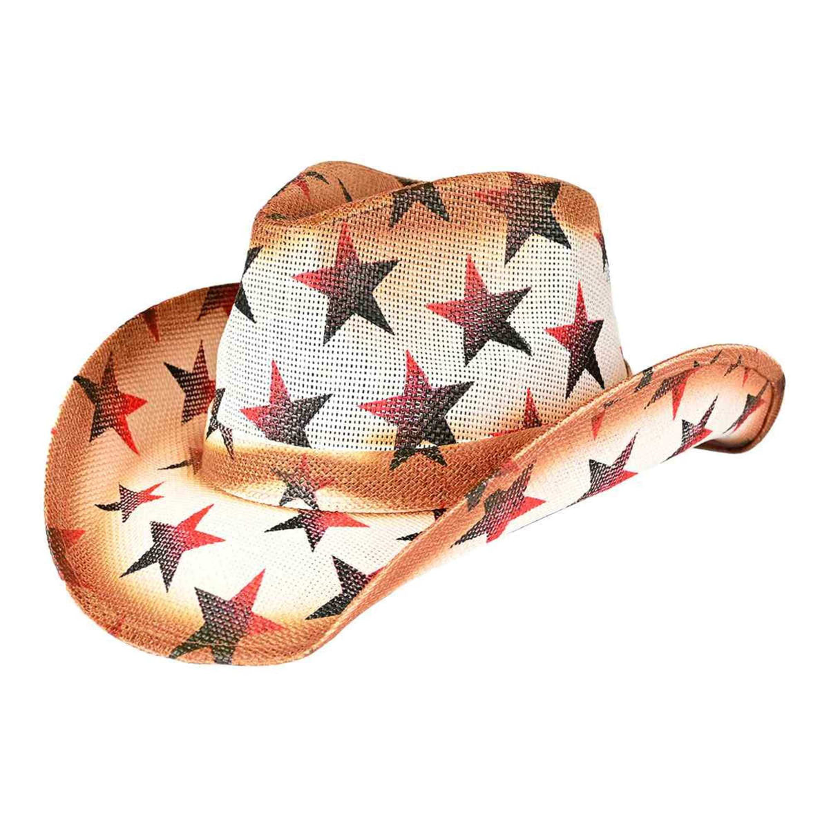 CBC0026 Ombre Star Pattern Cowboy Hat - MiMi Wholesale