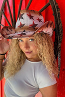 CBC0026 Ombre Star Pattern Cowboy Hat - MiMi Wholesale