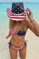 CBC0028 Ouachita USA Print Cowboy Hat - MiMi Wholesale