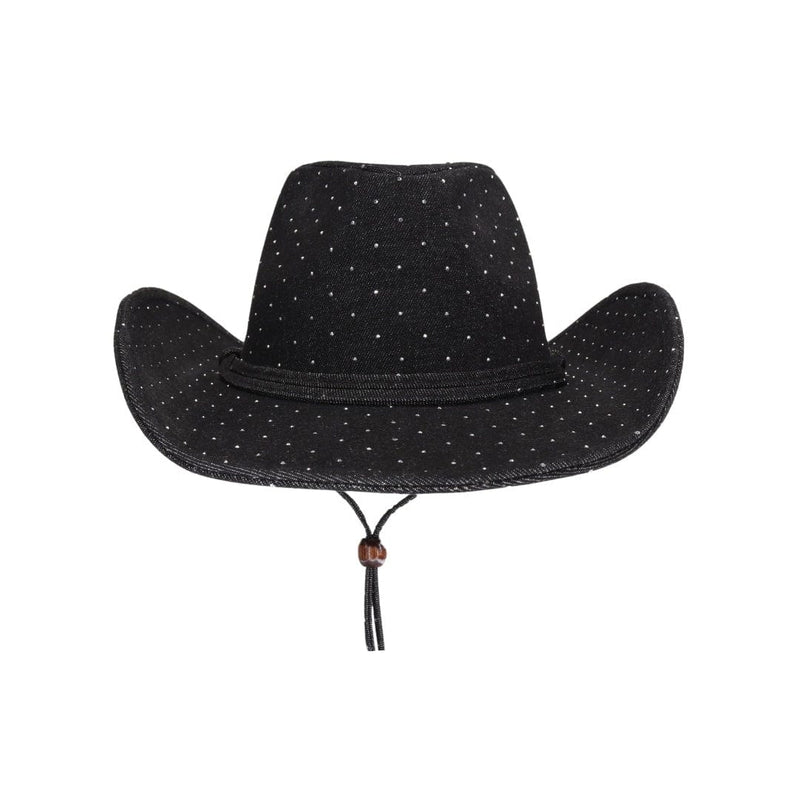 CBC0130 Broadway All Over Rhinestone Denim Cowboy Hat - MiMi Wholesale