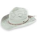 CBC0134 Woven Cowboy Hat With Bead Band - MiMi Wholesale