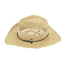 CBC0140 Straw Weave Cowboy Hat With Turquoise - MiMi Wholesale