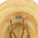 CBC0140 Straw Weave Cowboy Hat With Turquoise - MiMi Wholesale