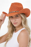 CBC0144 Sage Knitted Cowboy Hat - MiMi Wholesale