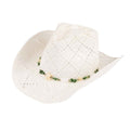 CBC0146 Ava Straw Cowboy Hat With Seashell Bead Band - MiMi Wholesale