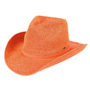 CBC03 C.C Brand Sequin Detail Cowboy Hat With Suede Trim - MiMi Wholesale