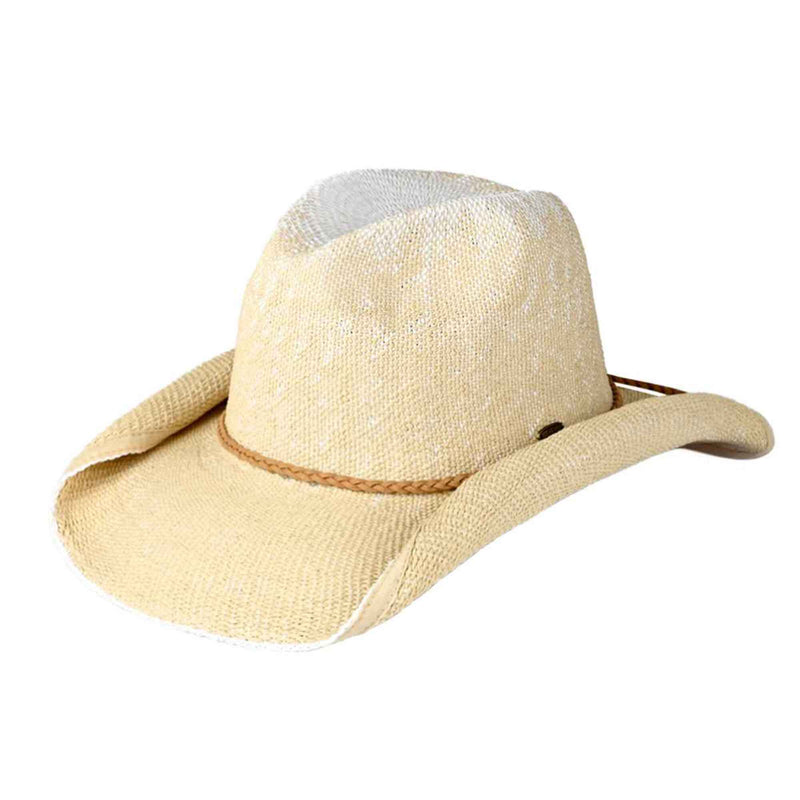 CBH0034 Ombre Rolled Edge Cowboy Hat - MiMi Wholesale