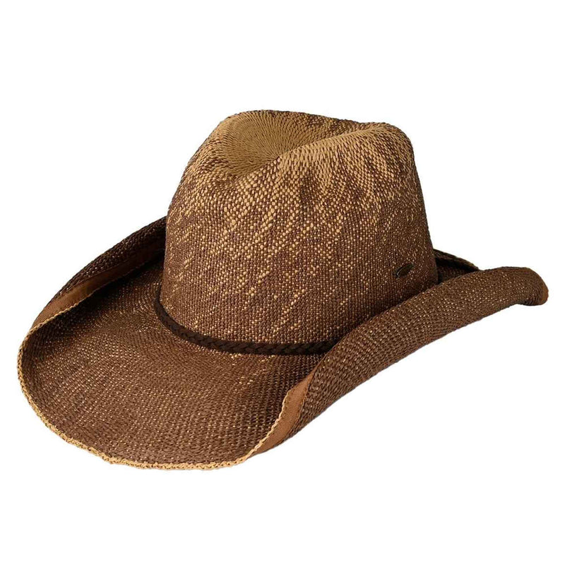 CBH0034 Ombre Rolled Edge Cowboy Hat - MiMi Wholesale