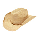 CBLA003 Delanie Raffia Cowboy Hat - MiMi Wholesale