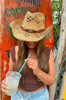 CBT0003 Santa Fe Raffia Cowboy Hat - MiMi Wholesale