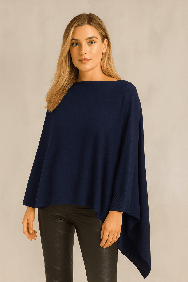 CCP320056 Solid Scarf Poncho - MiMi Wholesale