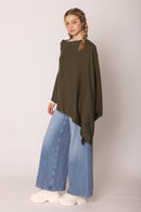 CCP320056 Solid Scarf Poncho - MiMi Wholesale