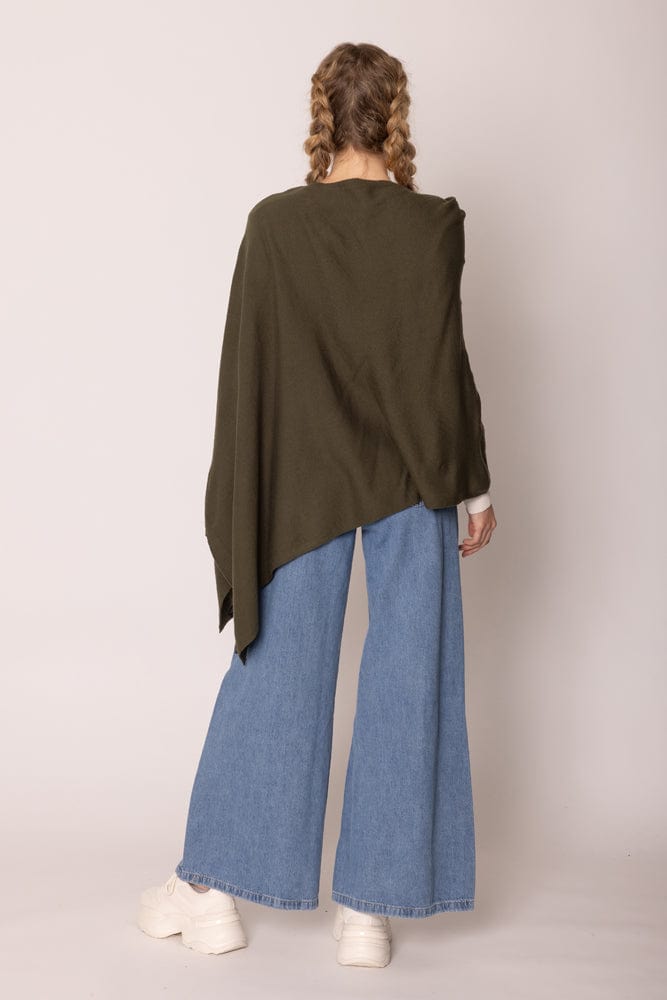 CCP320056 Solid Scarf Poncho - MiMi Wholesale
