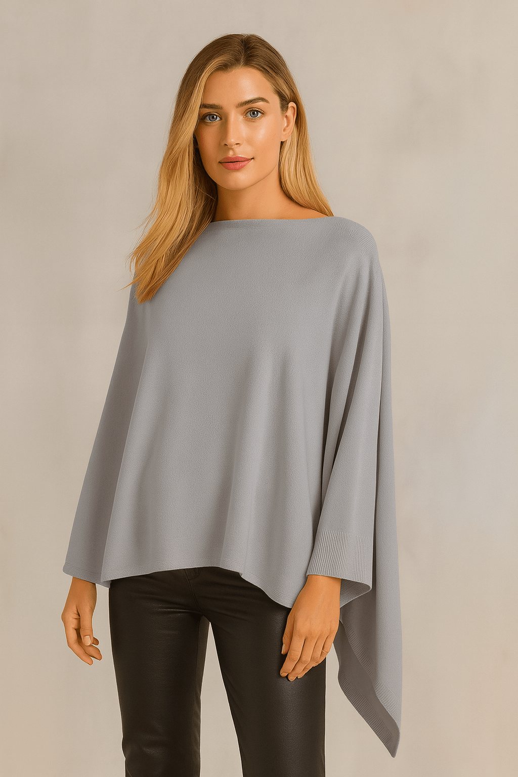 CCP320056 Solid Scarf Poncho - MiMi Wholesale