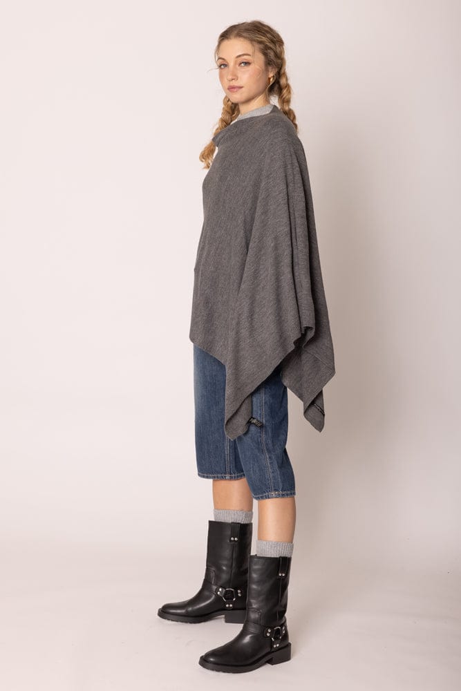 CCP320056 Solid Scarf Poncho - MiMi Wholesale
