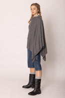 CCP320056 Solid Scarf Poncho - MiMi Wholesale