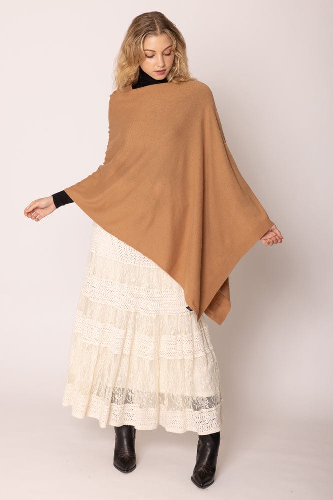 CCP320056 Solid Scarf Poncho - MiMi Wholesale