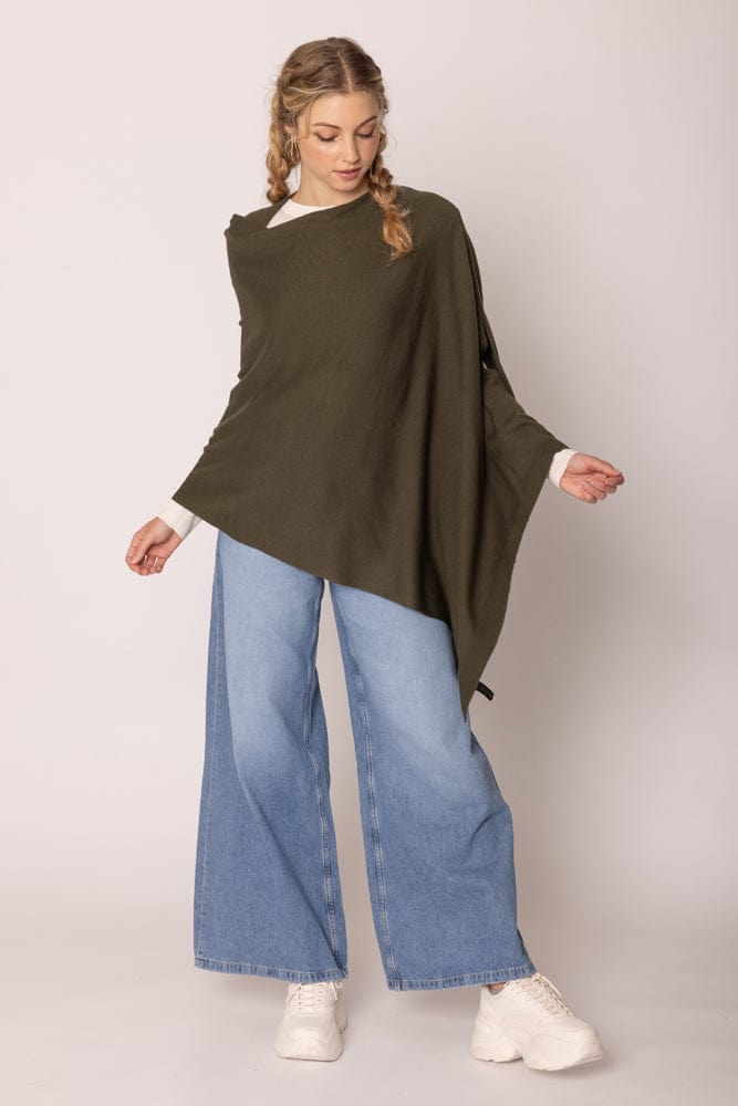 CCP320056 Solid Scarf Poncho - MiMi Wholesale