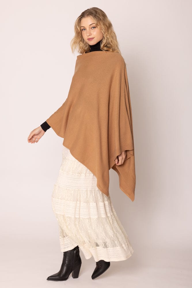 CCP320056 Solid Scarf Poncho - MiMi Wholesale