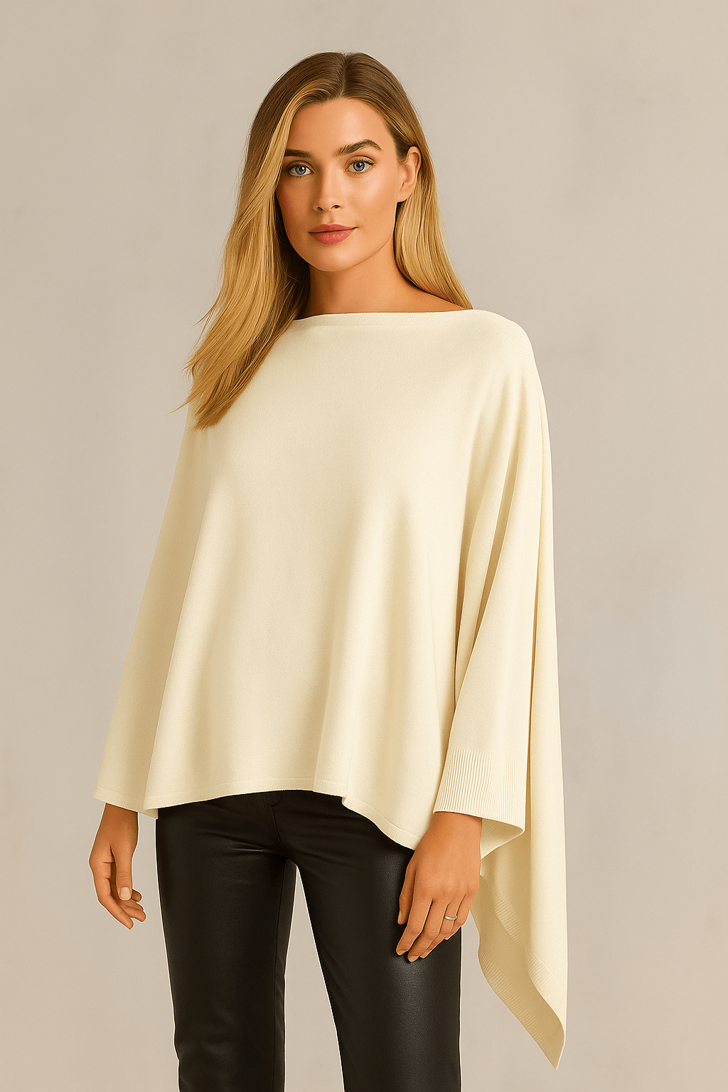 CCP320056 Solid Scarf Poncho - MiMi Wholesale