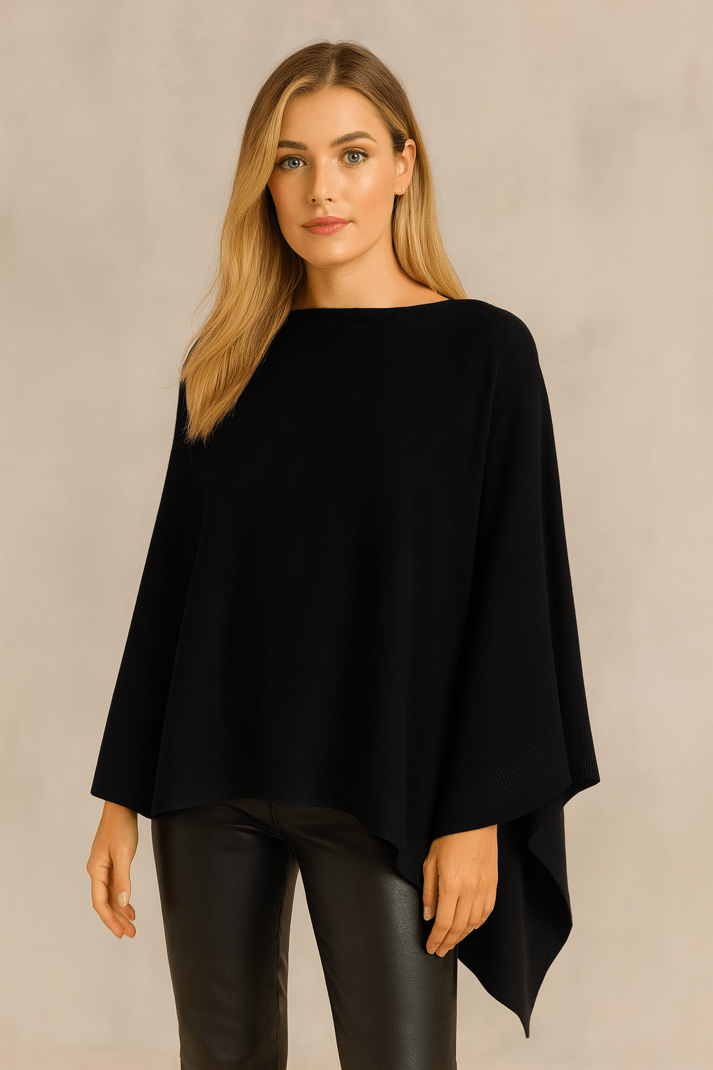 CCP320056 Solid Scarf Poncho - MiMi Wholesale