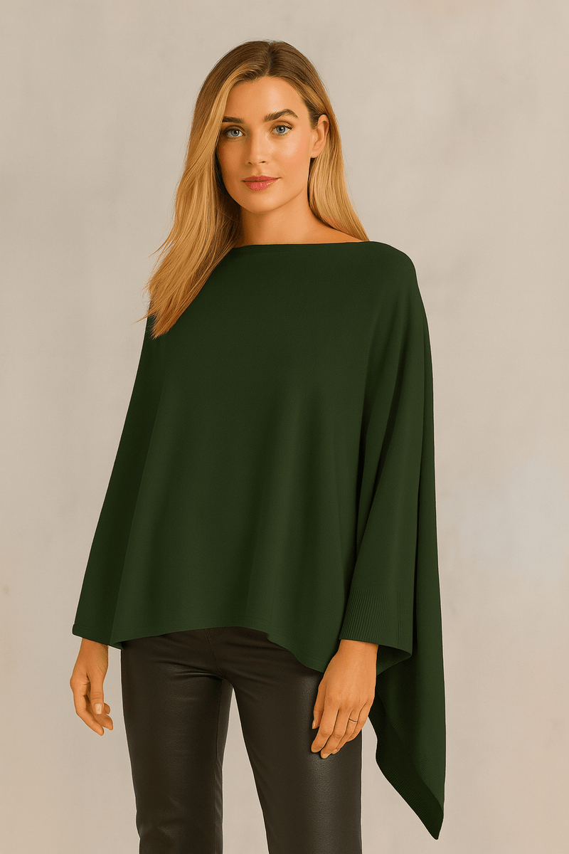 CCP320056 Solid Scarf Poncho - MiMi Wholesale
