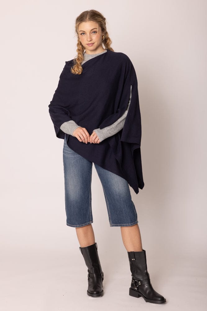 CCP320056 Solid Scarf Poncho - MiMi Wholesale