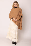 CCP320056 Solid Scarf Poncho - MiMi Wholesale