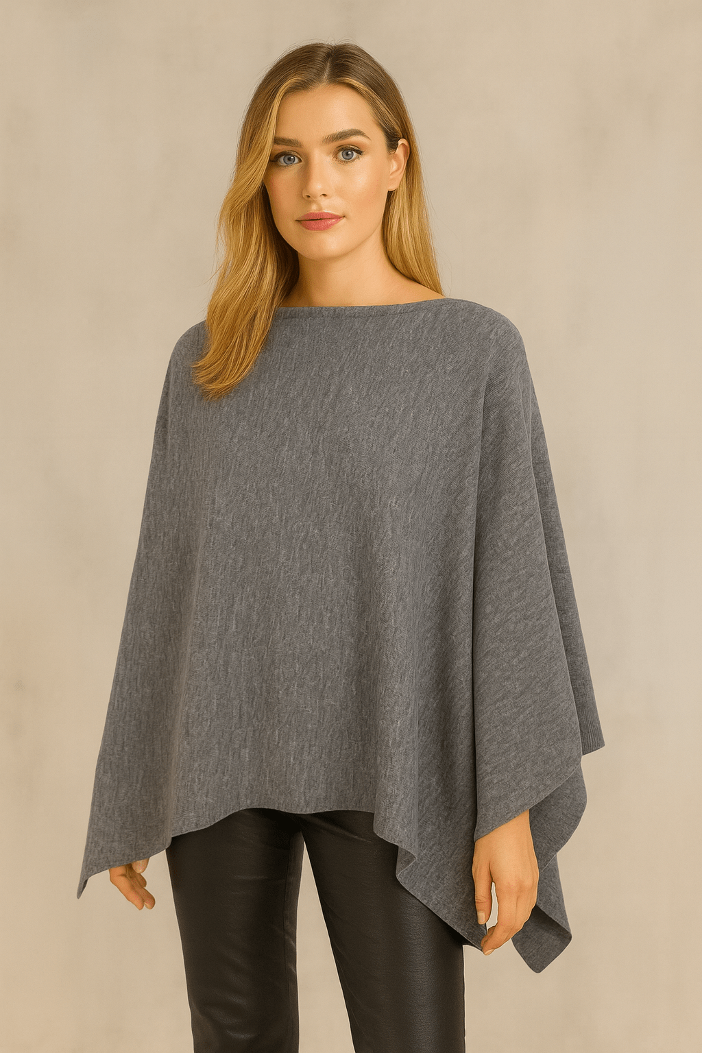 CCP320056 Solid Scarf Poncho - MiMi Wholesale
