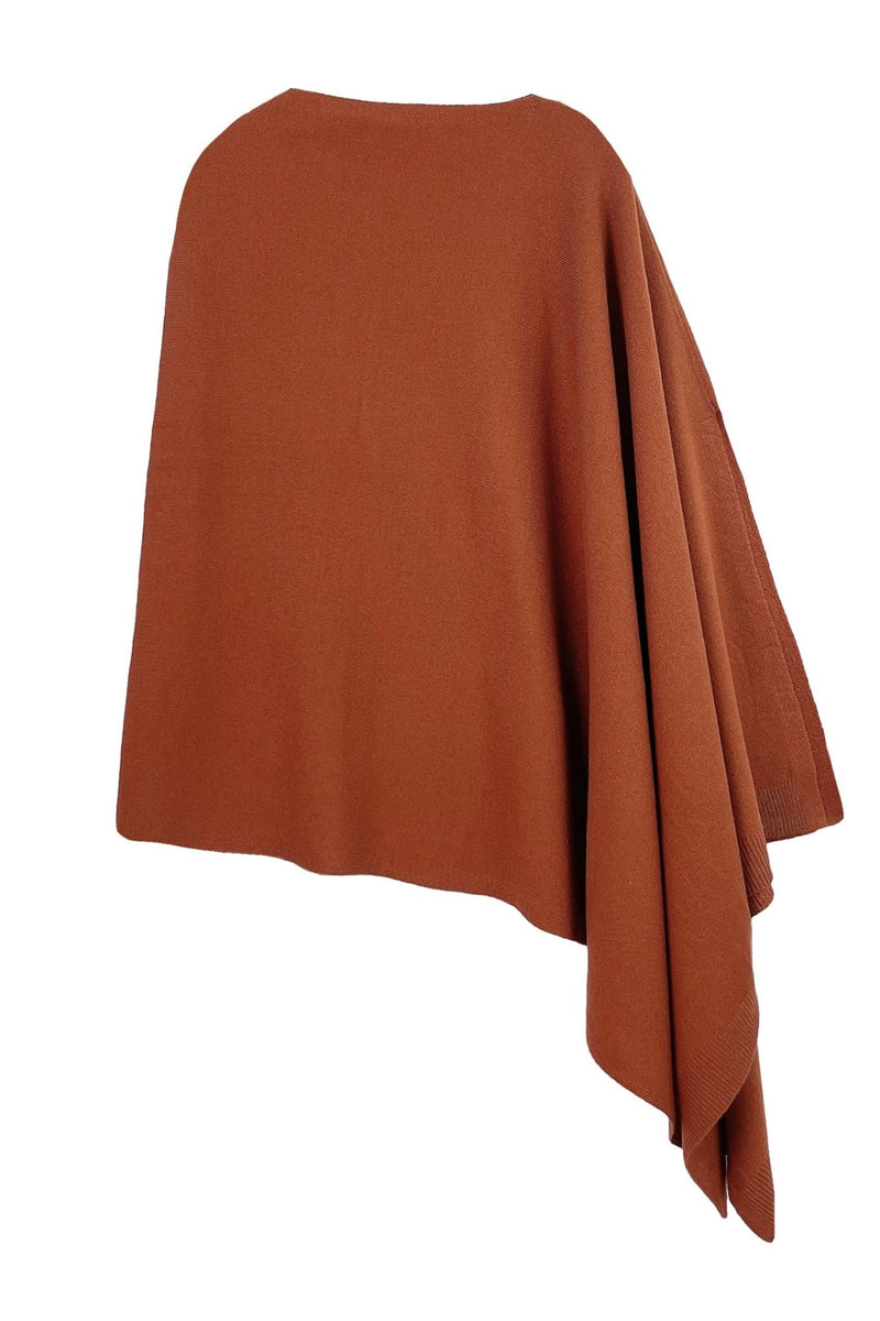 CCP320056 Solid Scarf Poncho - MiMi Wholesale