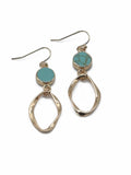 CE3195 Semi Precious Stone Dangle Earrings - MiMi Wholesale