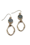 CE3195 Semi Precious Stone Dangle Earrings - MiMi Wholesale