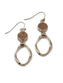 CE3195 Semi Precious Stone Dangle Earrings - MiMi Wholesale