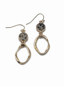 CE3195 Semi Precious Stone Dangle Earrings - MiMi Wholesale