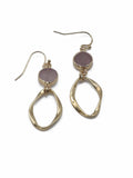 CE3195 Semi Precious Stone Dangle Earrings - MiMi Wholesale