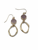 CE3195 Semi Precious Stone Dangle Earrings - MiMi Wholesale