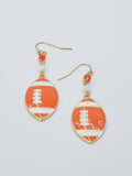 CE3200 Football Dangle Earrings - MiMi Wholesale