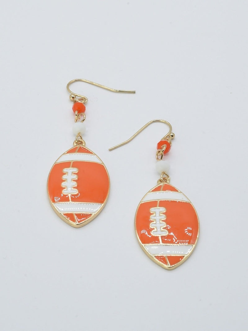 CE3200 Football Dangle Earrings - MiMi Wholesale