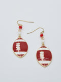 CE3200 Football Dangle Earrings - MiMi Wholesale