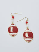 CE3200 Football Dangle Earrings - MiMi Wholesale