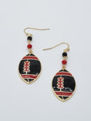 CE3200 Football Dangle Earrings - MiMi Wholesale