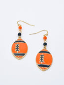 CE3200 Football Dangle Earrings - MiMi Wholesale