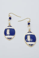 CE3200 Football Dangle Earrings - MiMi Wholesale