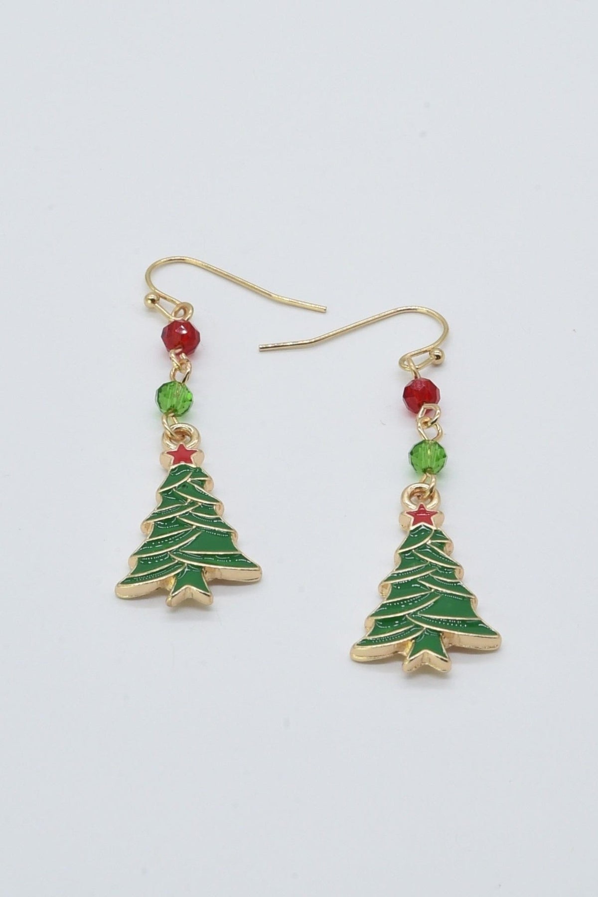 CE3203 Christmas Tree Dangle Earrings - MiMi Wholesale