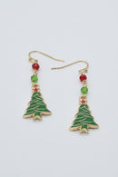 CE3203 Christmas Tree Dangle Earrings - MiMi Wholesale