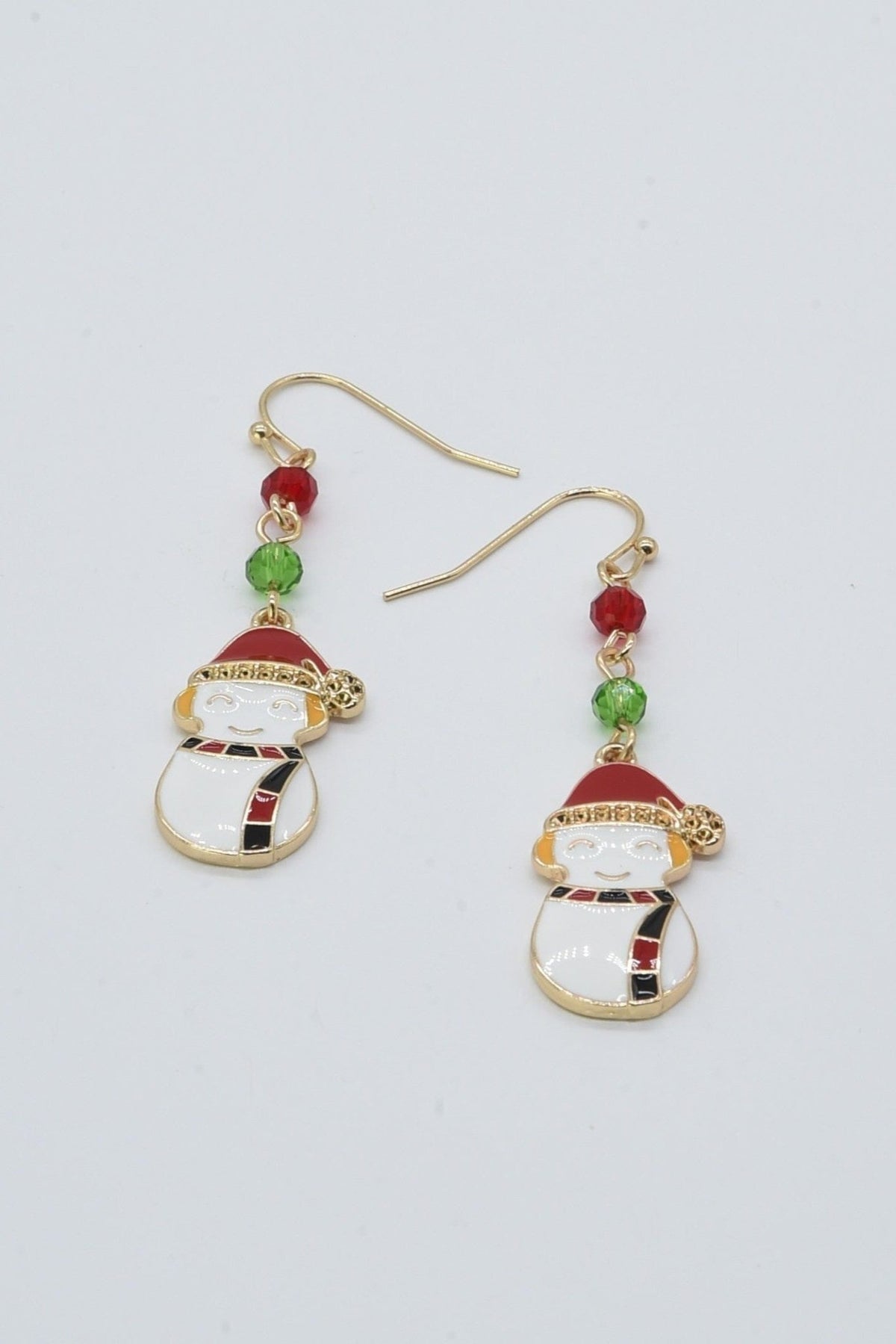 CE3204 Christmas Snowman Dangle Earrings - MiMi Wholesale
