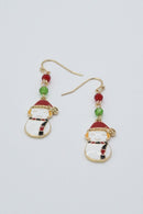 CE3204 Christmas Snowman Dangle Earrings - MiMi Wholesale